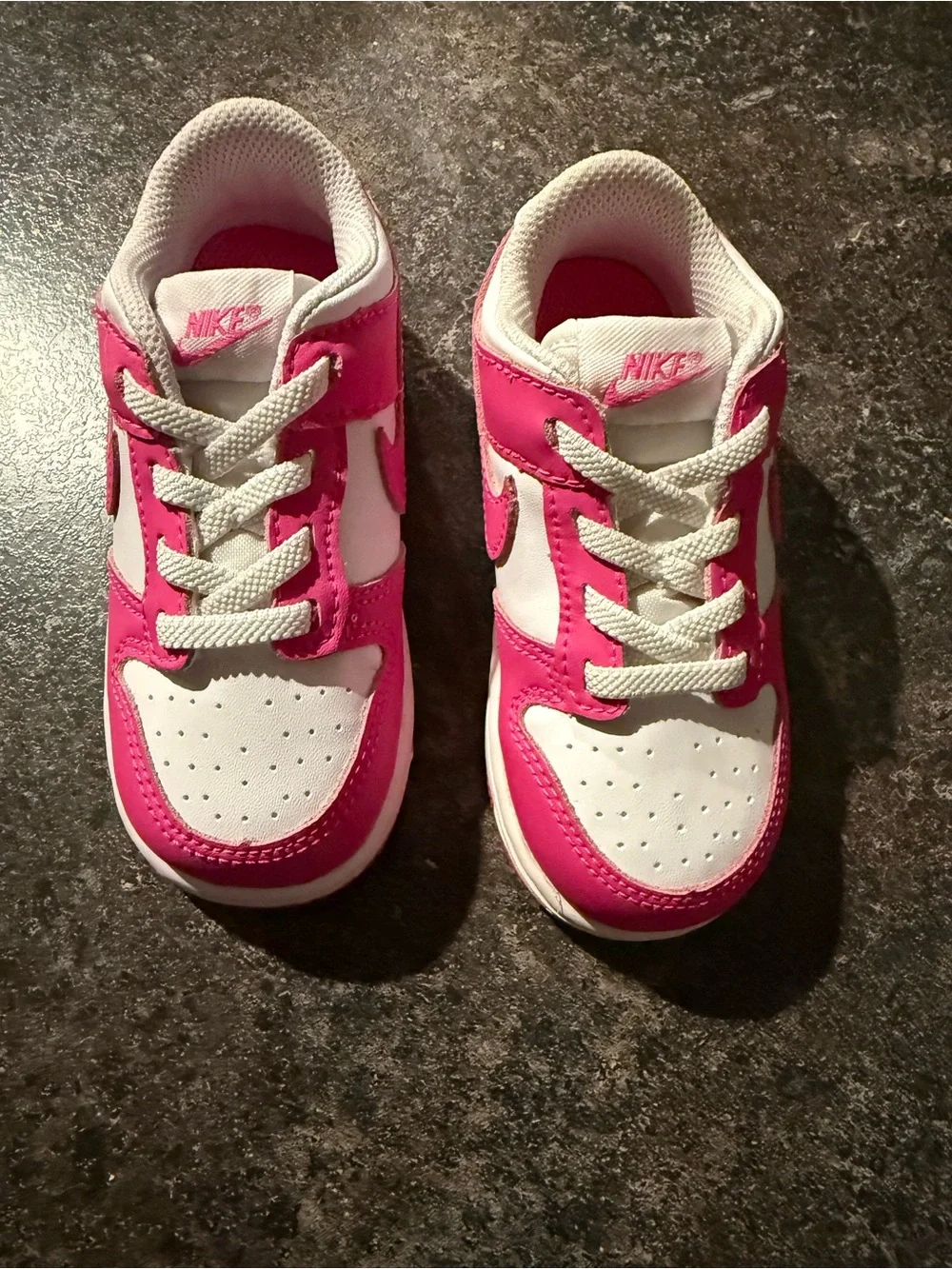 Nike Dunk Low Kids Pink and White Low-Top Sneakers